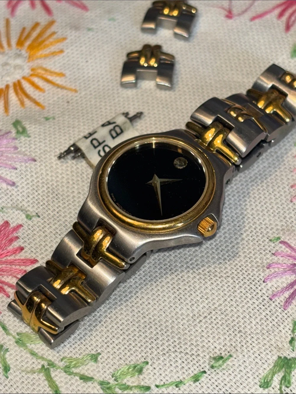 EUC Movado Olympian Collection 81.A1.827.2 (26mm women's variant), Two-tone sta